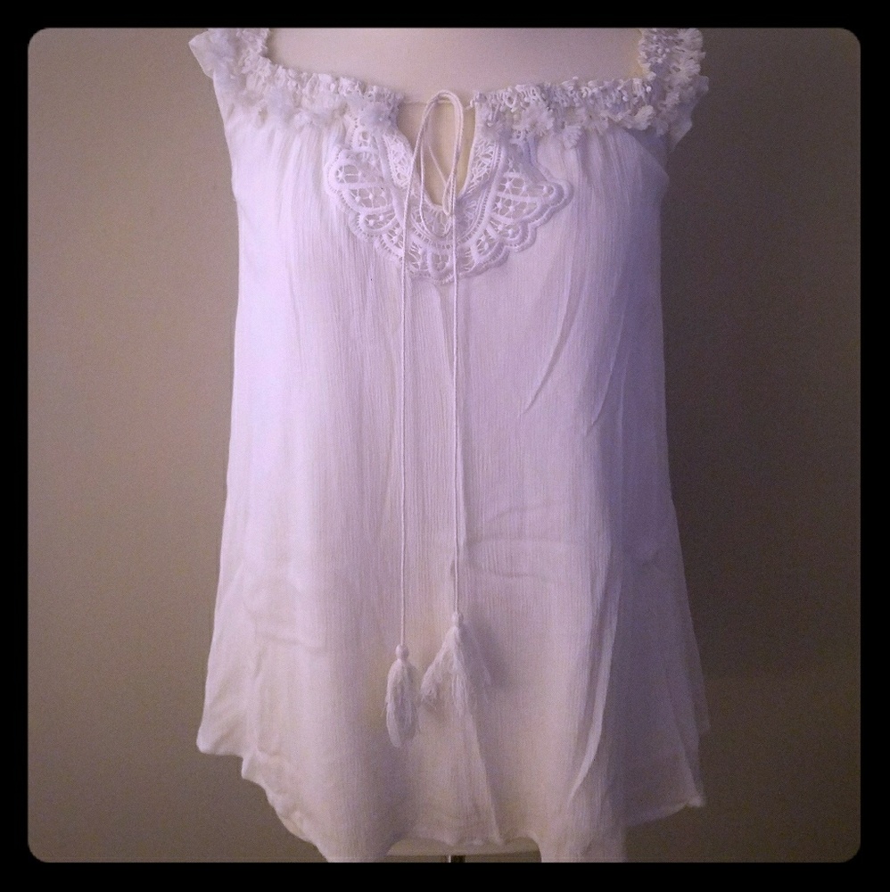White Peasant Top